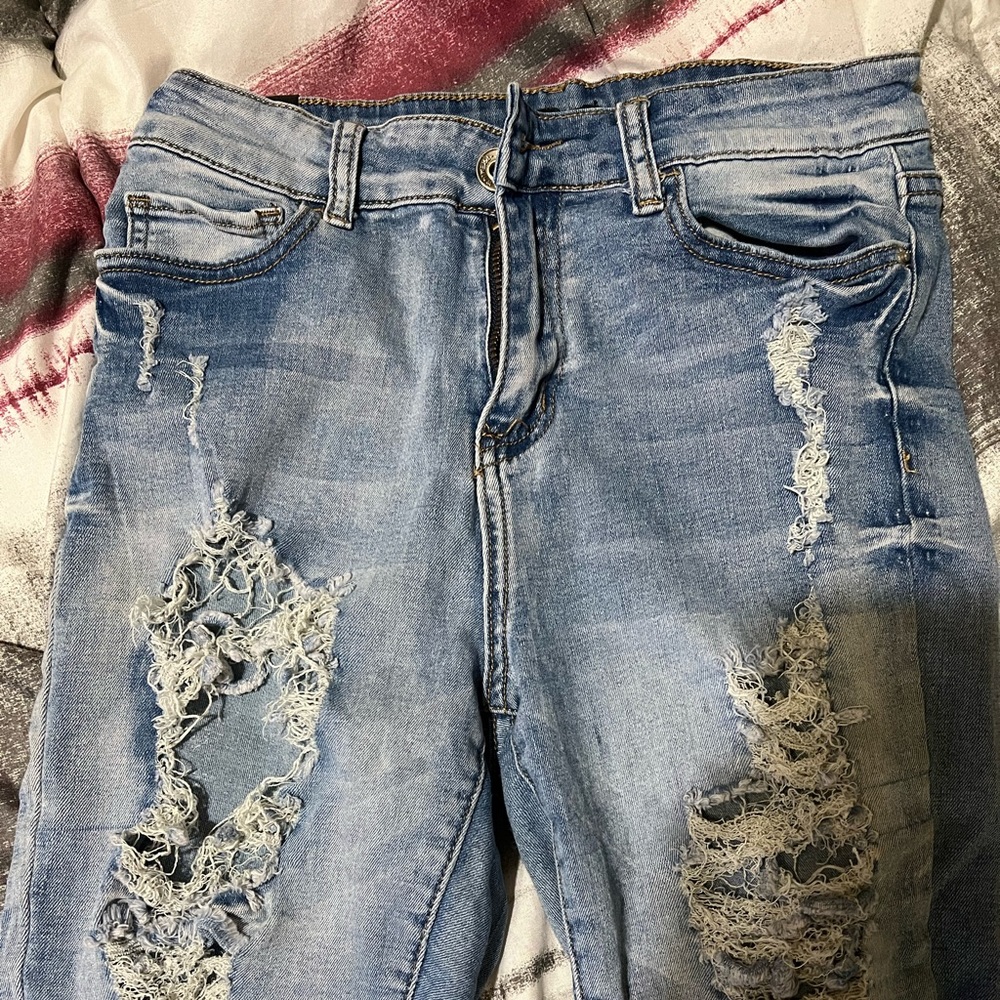 denim capris